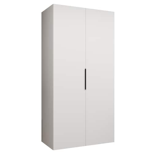 Szafa uchylna otwierana MARBELLA 1 100 wys. 202 cm Biały + u. Czarny