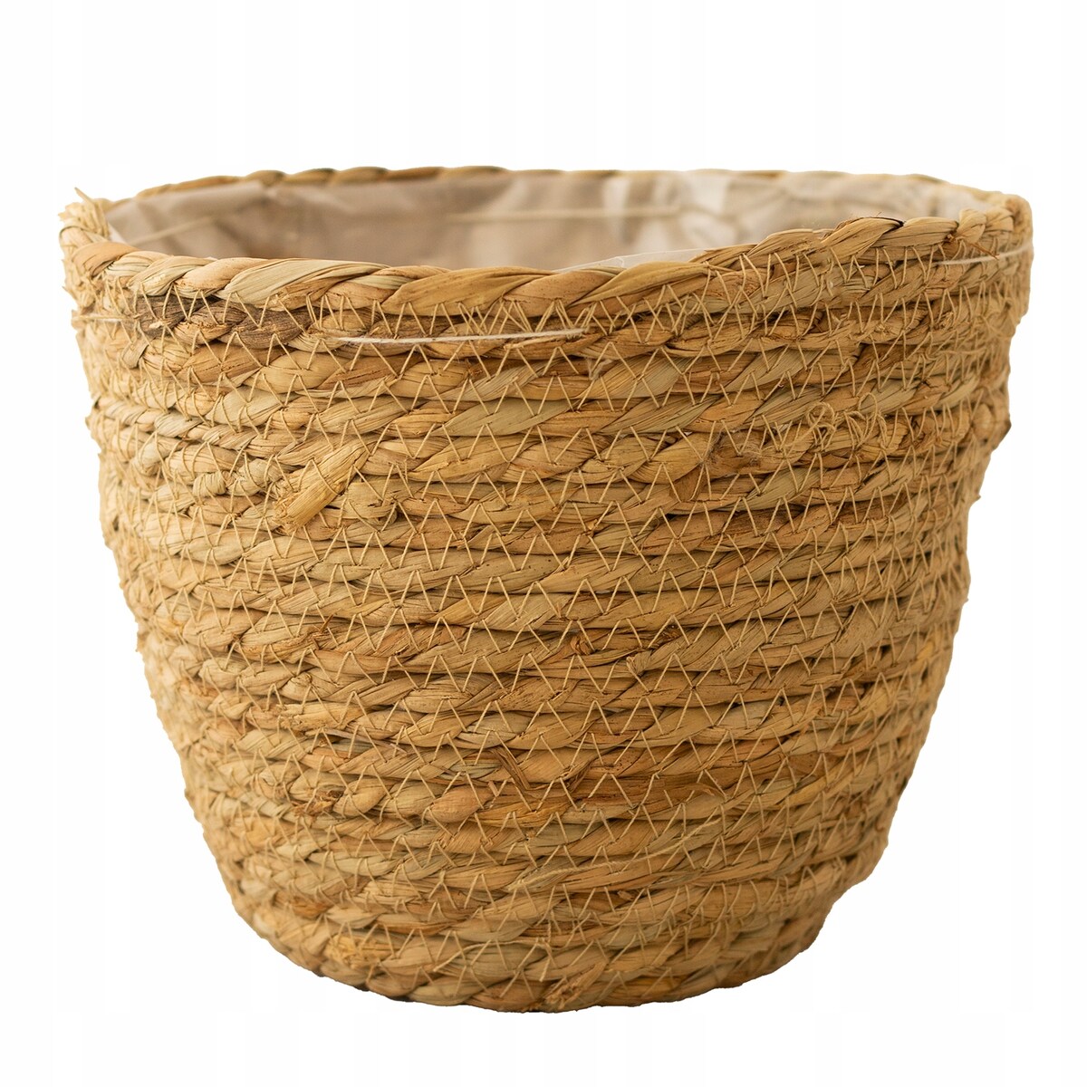 DONICZKA osłonka DUŻA NATURALNA styl boho dekoracyjna okrągła doniczka 20cm