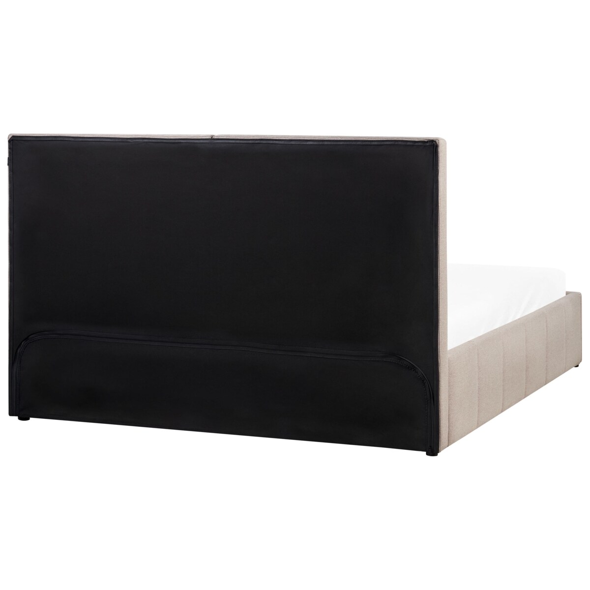 Łóżko z pojemnikiem CASTELNAVET 180 x 200 cm Beżowoszary