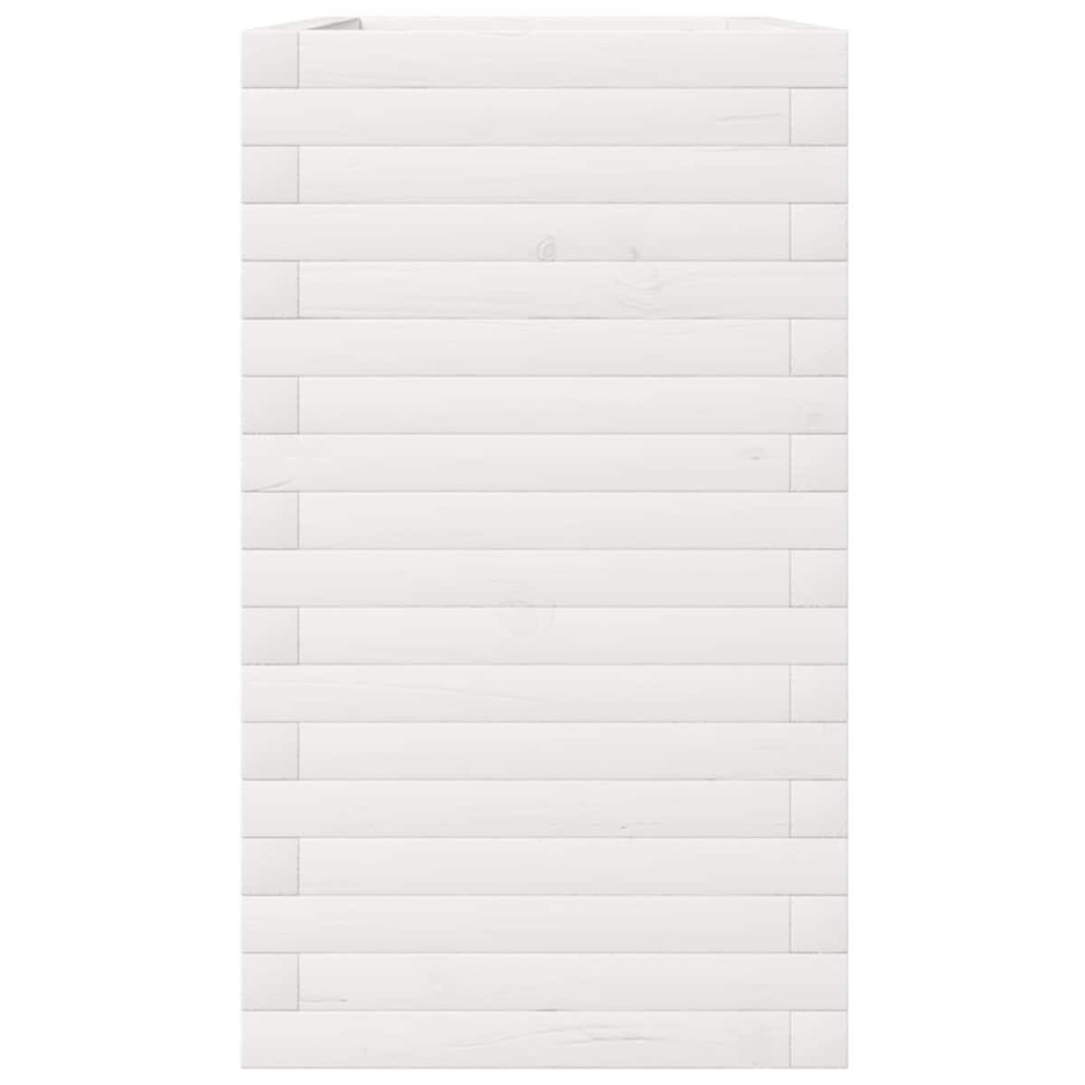 vidaXL Donica ogrodowa, biała, 90x40x72,5 cm, lite drewno sosnowe