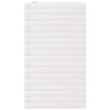 vidaXL Donica ogrodowa, biała, 90x40x72,5 cm, lite drewno sosnowe