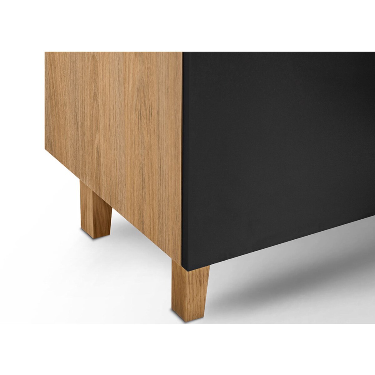 KONSIMO FRISK Skandynawska komoda z szufladami w kolorze czarnym