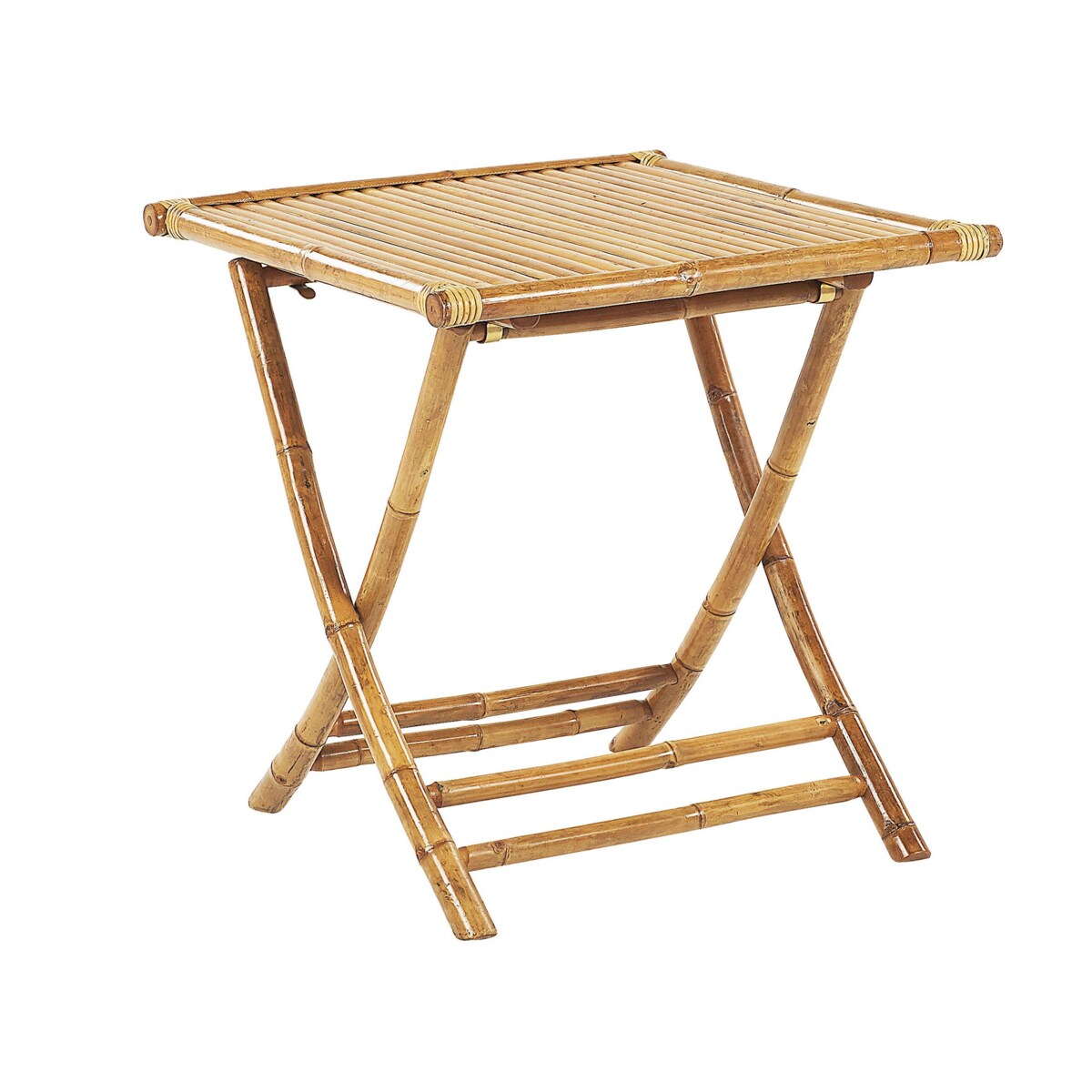 Zestaw mebli balkonowych bambusowy jasne drewno z białym ATRANI /SPELLO