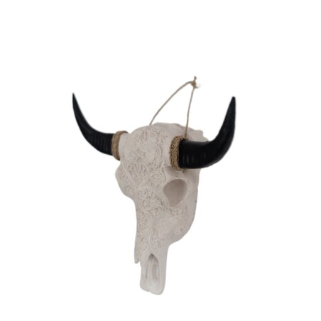 DEKORACJA GŁOWA BYKA BIAŁA S