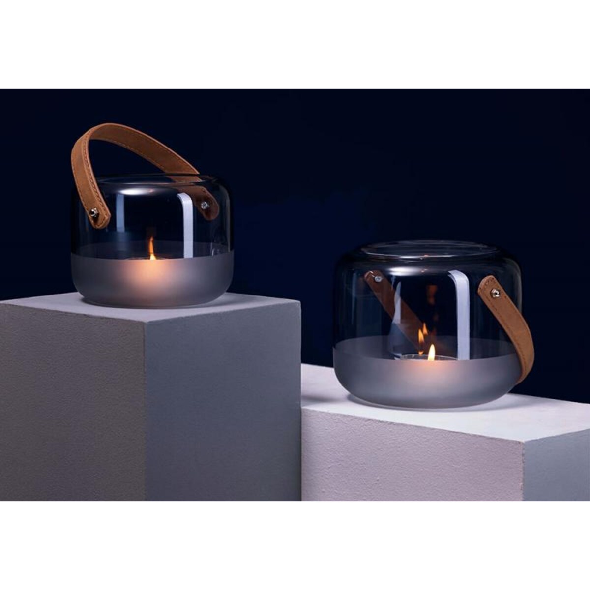 Świecznik Marlon L, szkło 18 cm