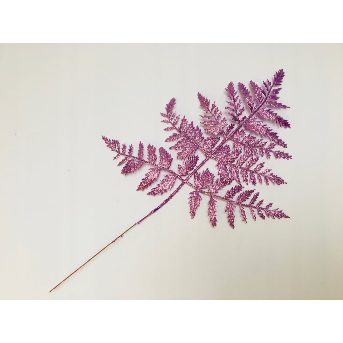 LIŚĆ SZTUCZNY brokatowy fiolet GAŁĄZKA do dekorowania wianka stroika święta