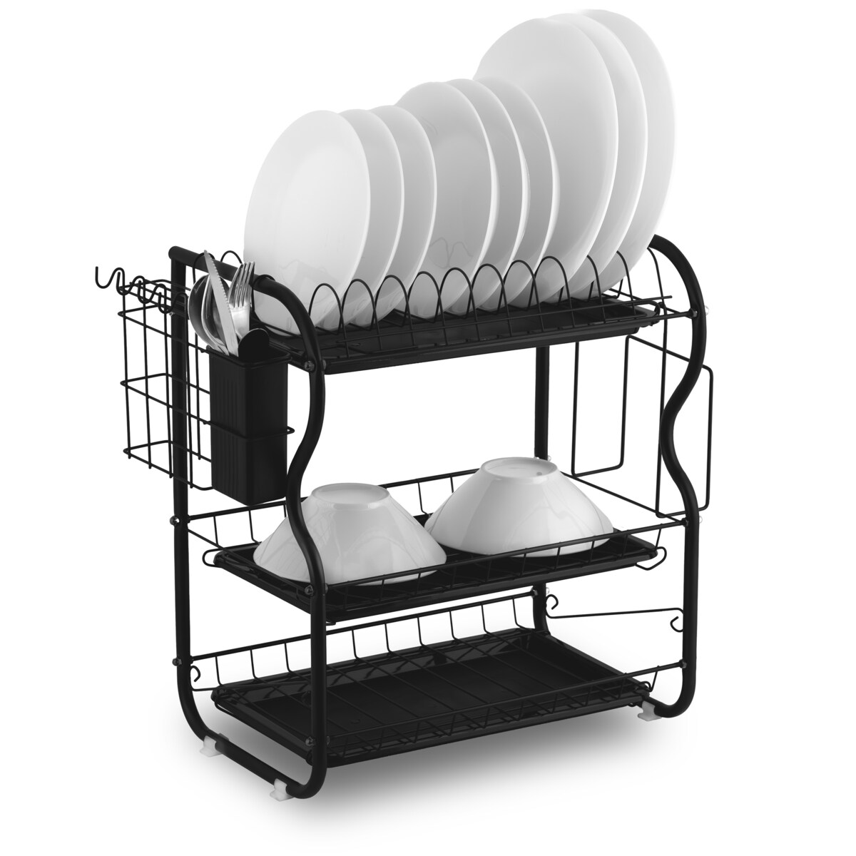 Duża suszarka do naczyń trzypoziomowa stojąca Massido