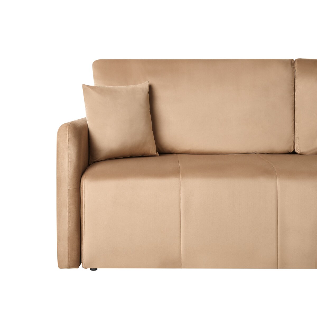 Sofa rozkładana dla 3 osób EGGE Welur Jasnobrązowy