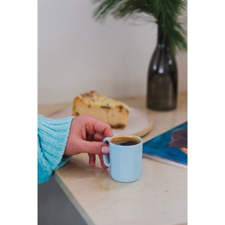 Dwa kubki ceramiczne z uszkiem 80 ml Fuori miętowe 29996