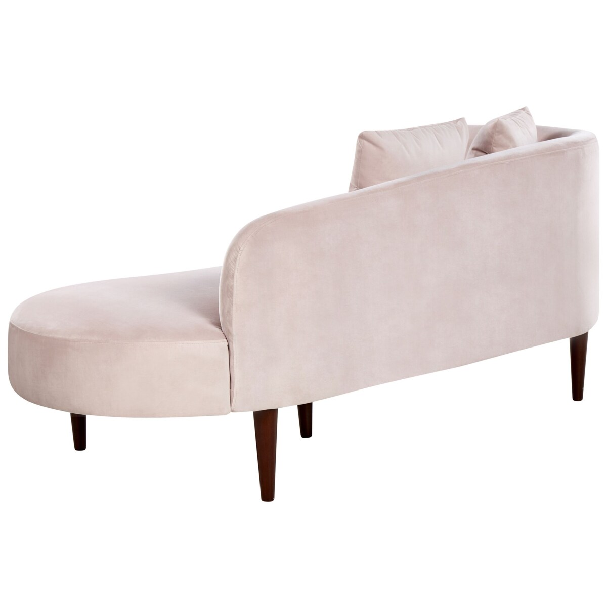 Szezlong welurowy lewostronny różowy CHAUMONT