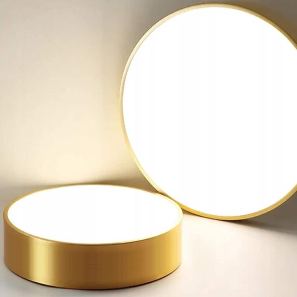 Lampa Sufitowa Plafon Salon Glamour Złota 30Cm