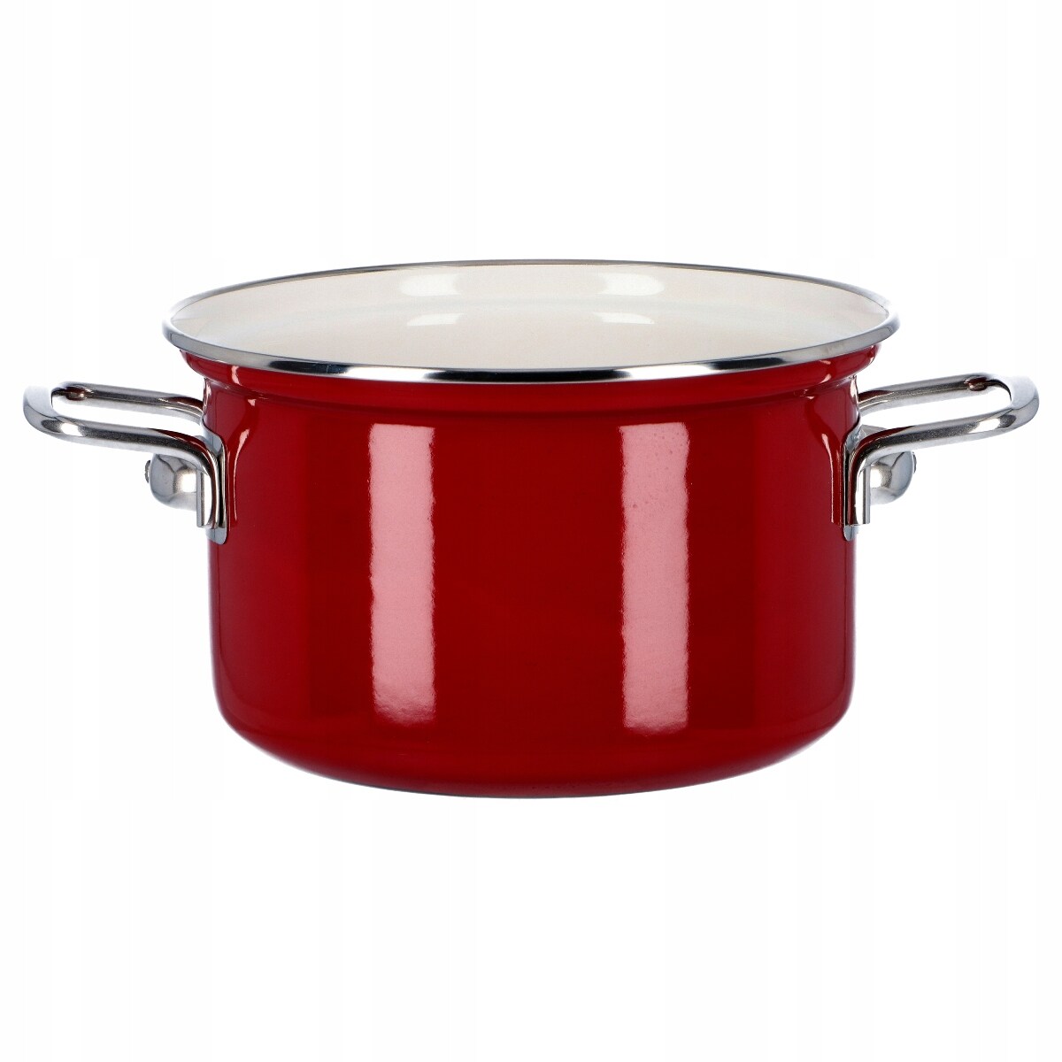 Garnek tradycyjny emaliowany czerwony Belis 20 cm do gotowania CZESKI 3,6L