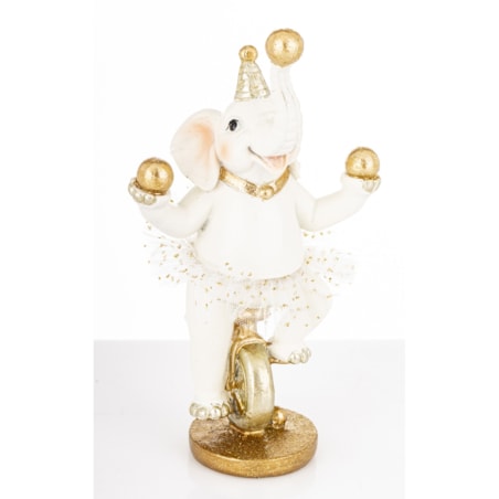 Figurka - słoń na monocyklu 16x9x5,5 cm CIRCO