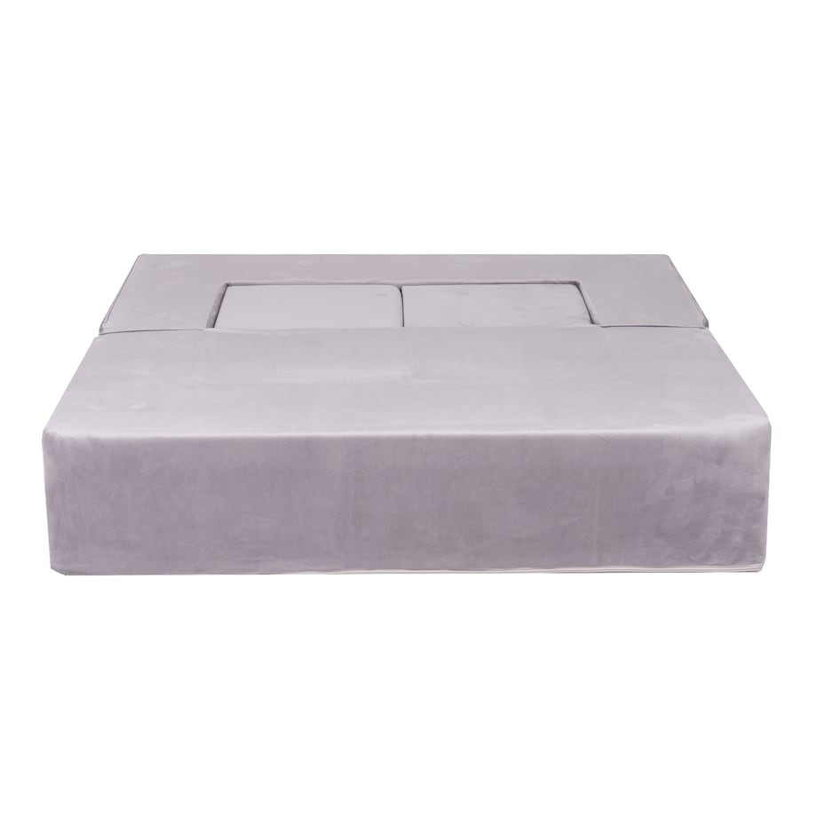 MeowBaby® Velvet Sofa Dziecięca Standard, szara
