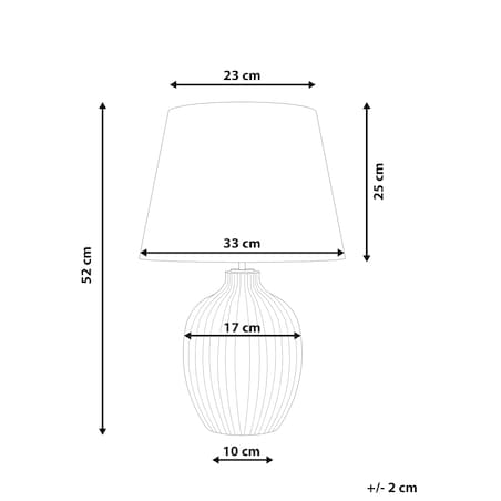 Lampa stołowa FERGUS Ceramika Szary