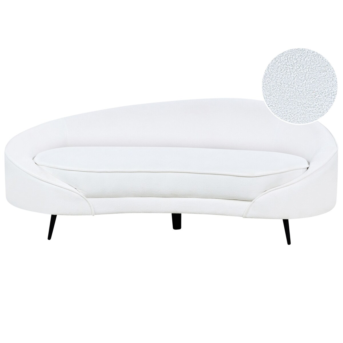 Sofa boucle biała SAVAR