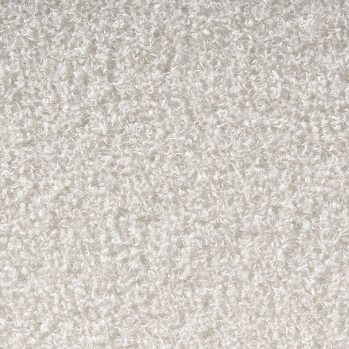 Łóżko z pojemnikiem bez zagłówka DINAN Boucle Złamana biel 90 x 200 cm