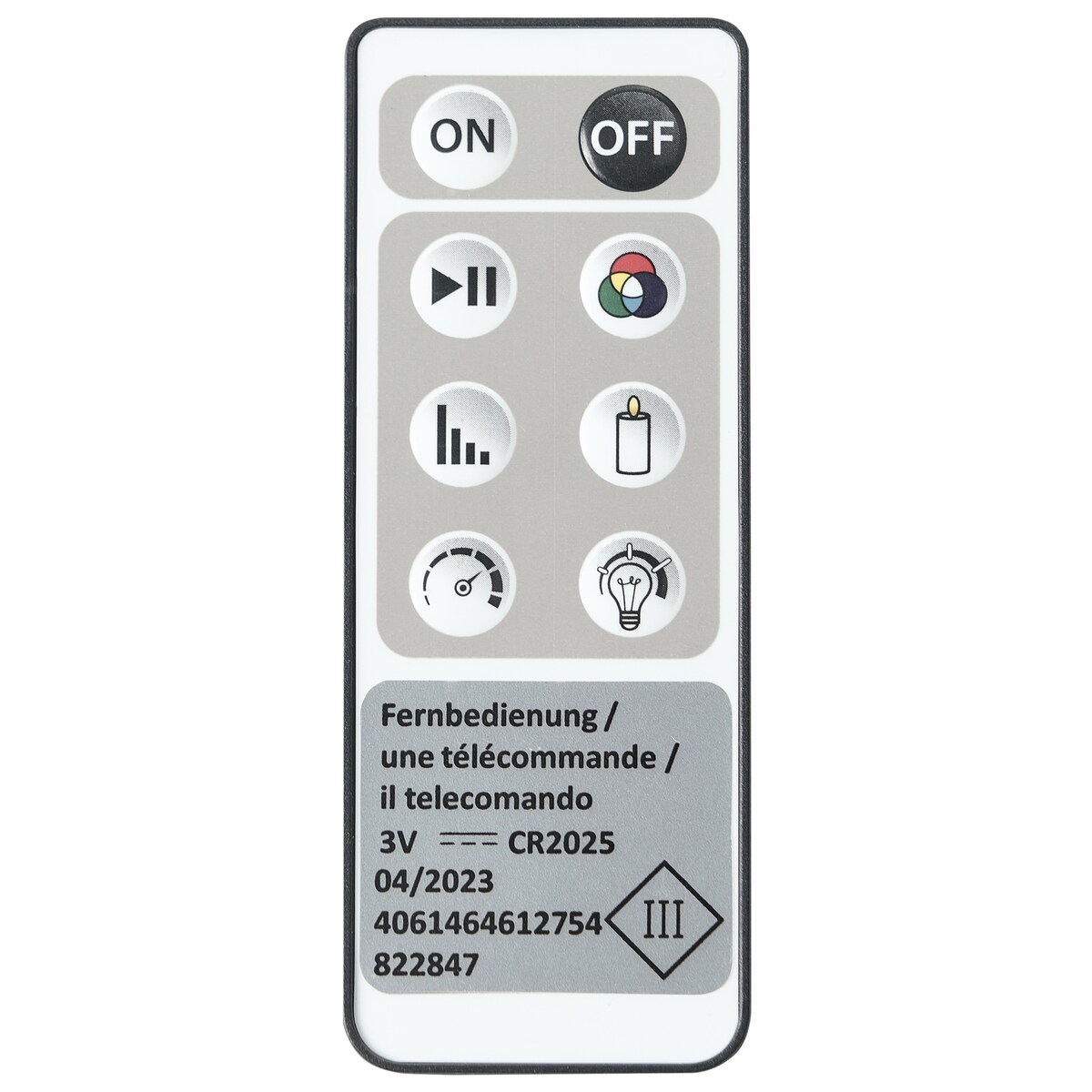 Lampa ogrodowa stojąca solarna LED FONESCA Z pilotem Biały