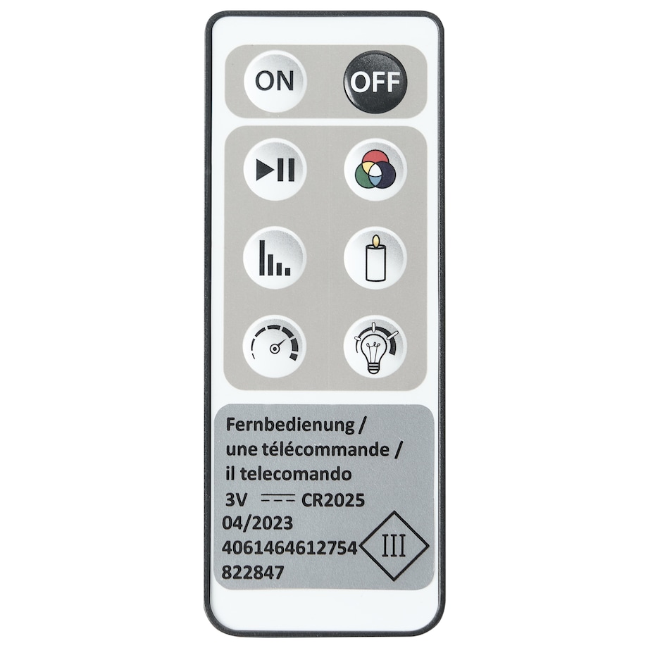 Lampa ogrodowa stojąca solarna LED FONESCA Z pilotem Biały