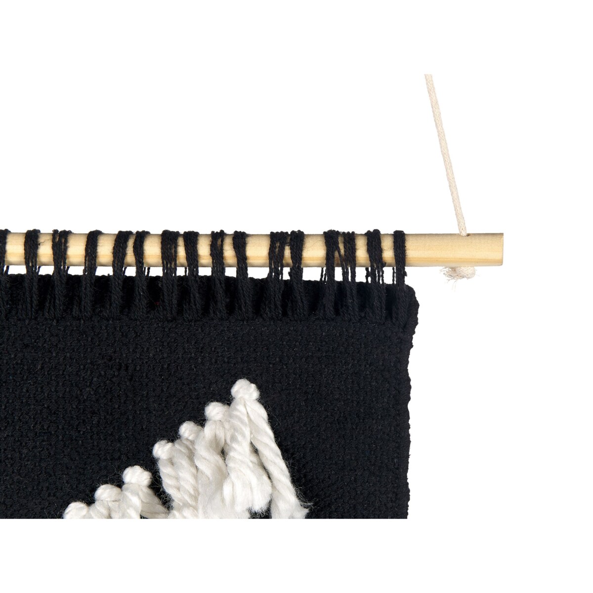 Dekoracja ścienna bawełniana czarno-biała PAKPATTAN