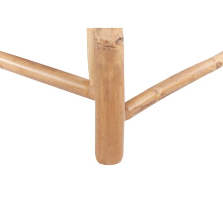 Leżak ogrodowy bambusowy jasne drewno z białym LIGURE