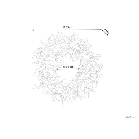Wieniec dekoracyjny 65 cm zielony DANRUN