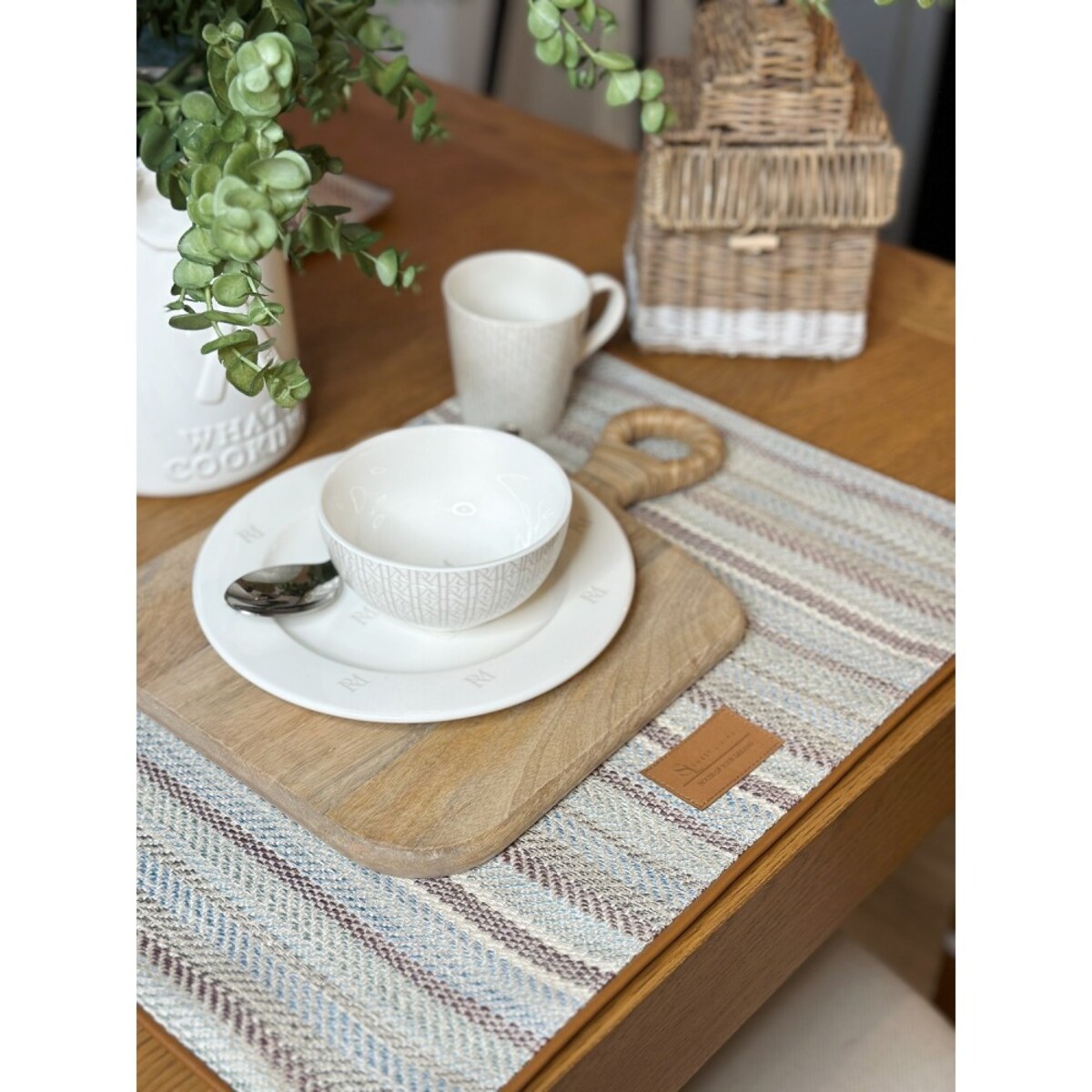 Podkładka na stół Riverhead Weave Miętowe Pasy SL Collection