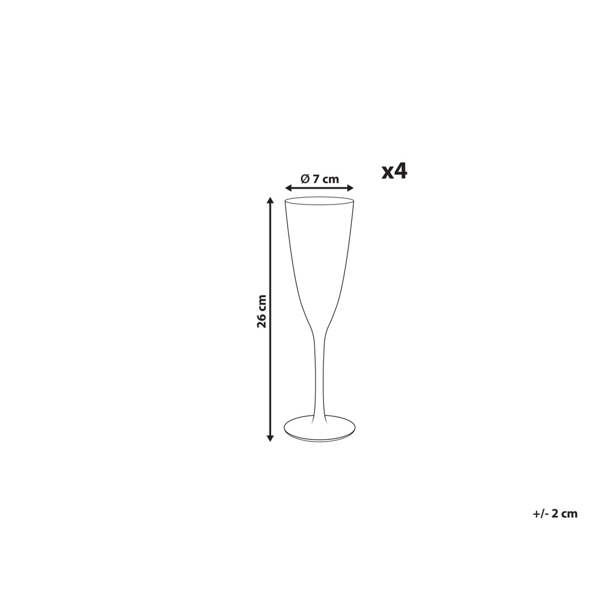 Flety do szampana TOPAZ