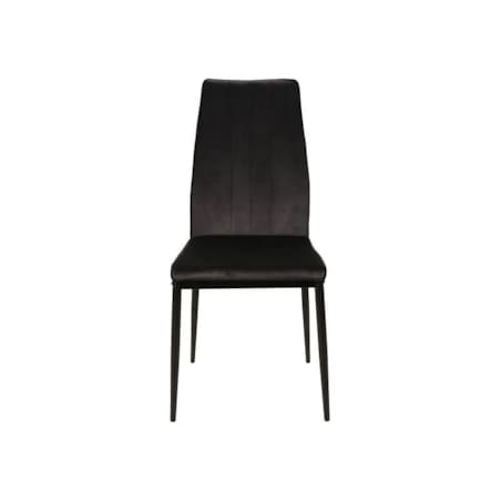 Krzesło tapicerowane ATOM VELVET czarne