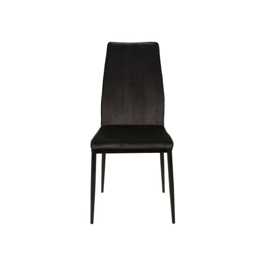 Krzesło tapicerowane ATOM VELVET czarne