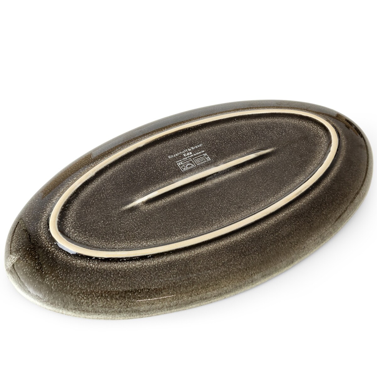 EDA Zestaw półmisków (2 szt.), brązowy/szary/beżowy