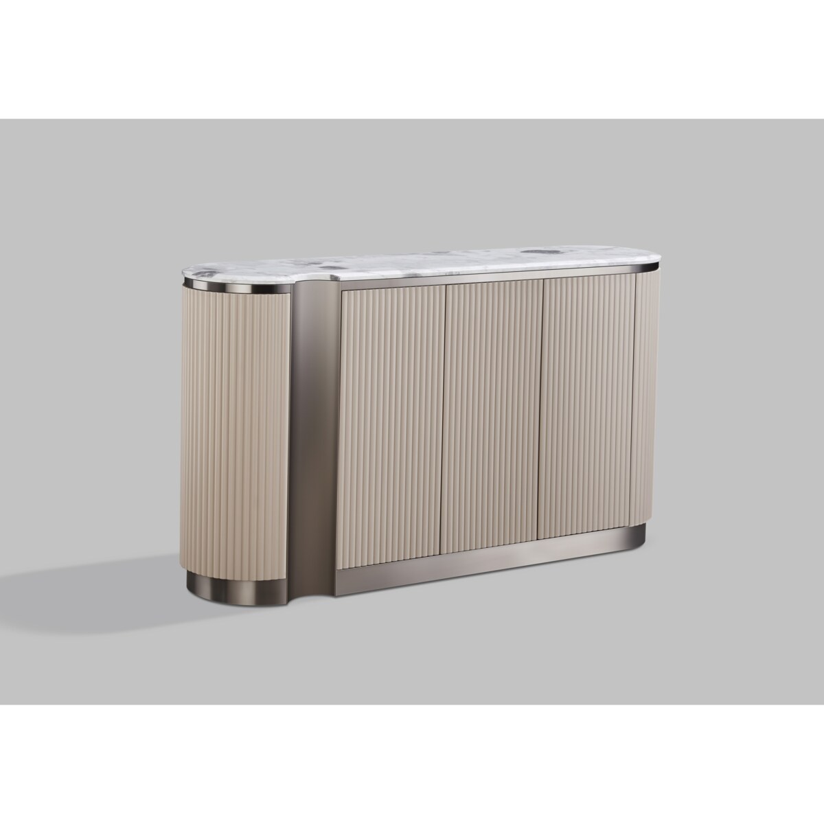 Komoda złota Nutris Glamour Premium 158x40x88 w kolorze niklowym