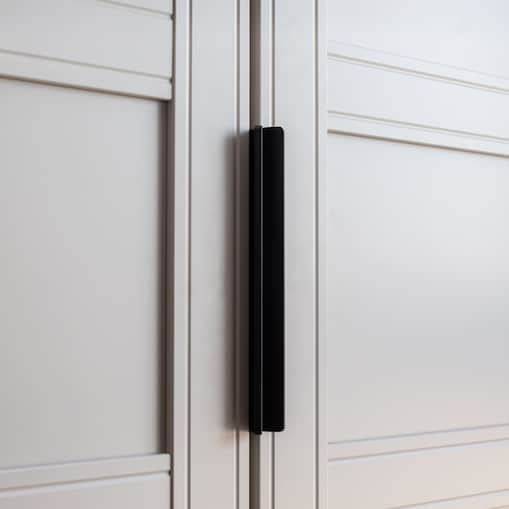 Uchwyt do mebli czarny meblowy krawędziowy do szafek szuflad mat loft 160mm