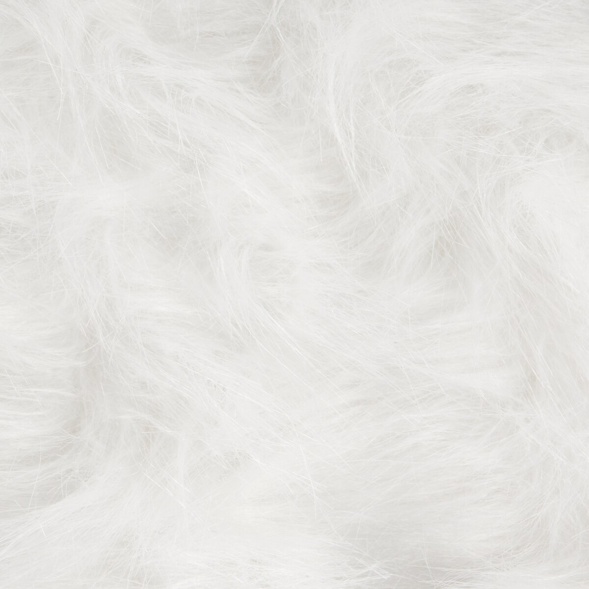 Pufa zwierzak WOOLLY Sztuczne futro Biały Nosorożec