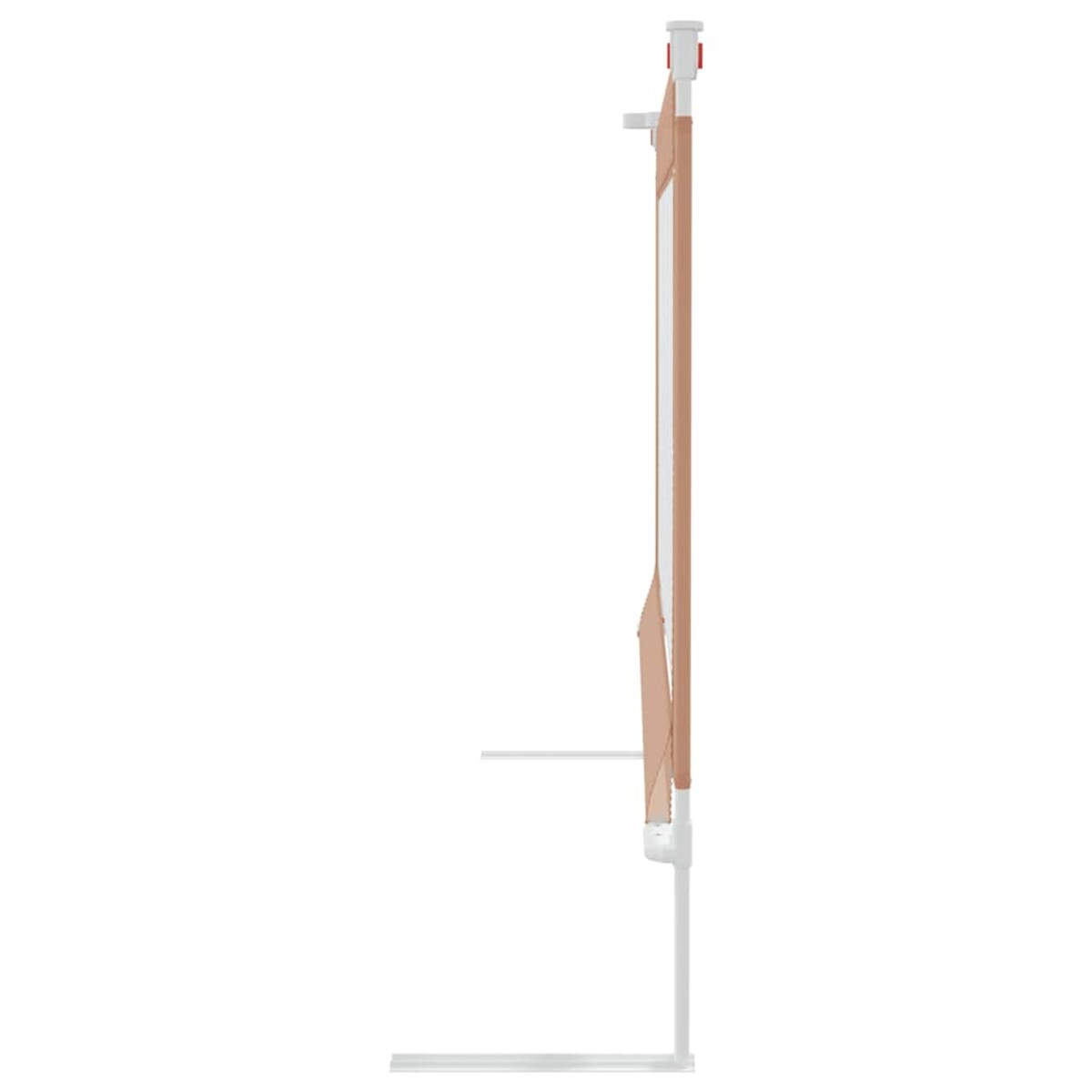 vidaXL Barierka do łóżeczka dziecięcego, taupe, 140x25 cm, tkanina
