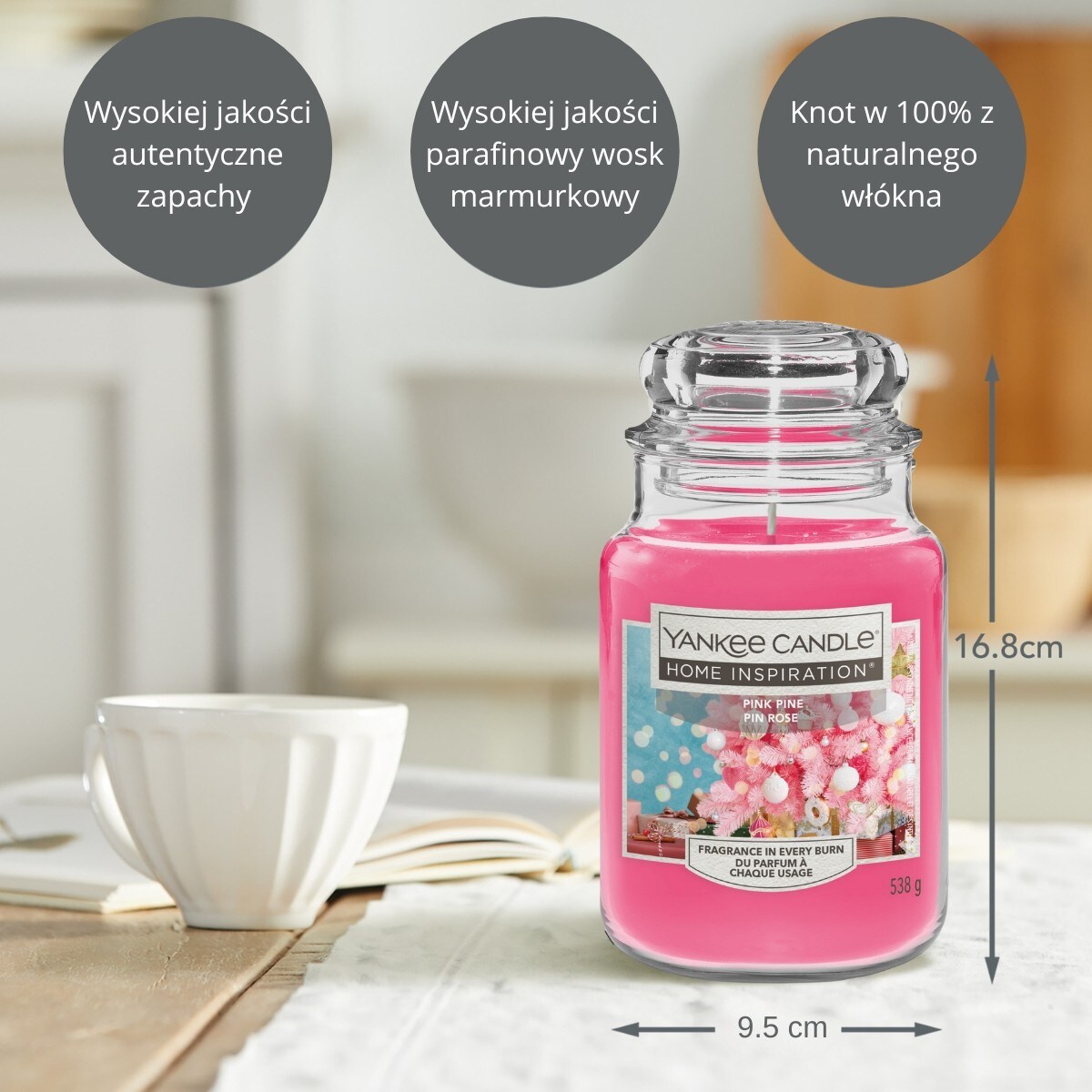 Home Inspiration świeca duża PINK PINE