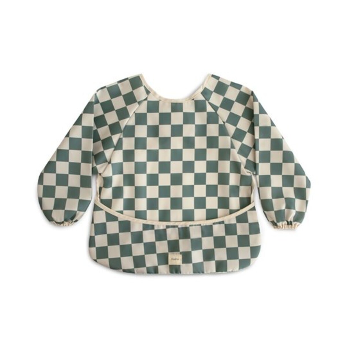 Mushie Śliniak z rękawami Olive Check
