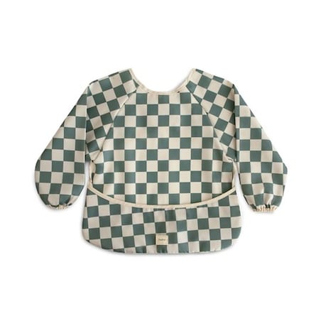 Mushie Śliniak z rękawami Olive Check