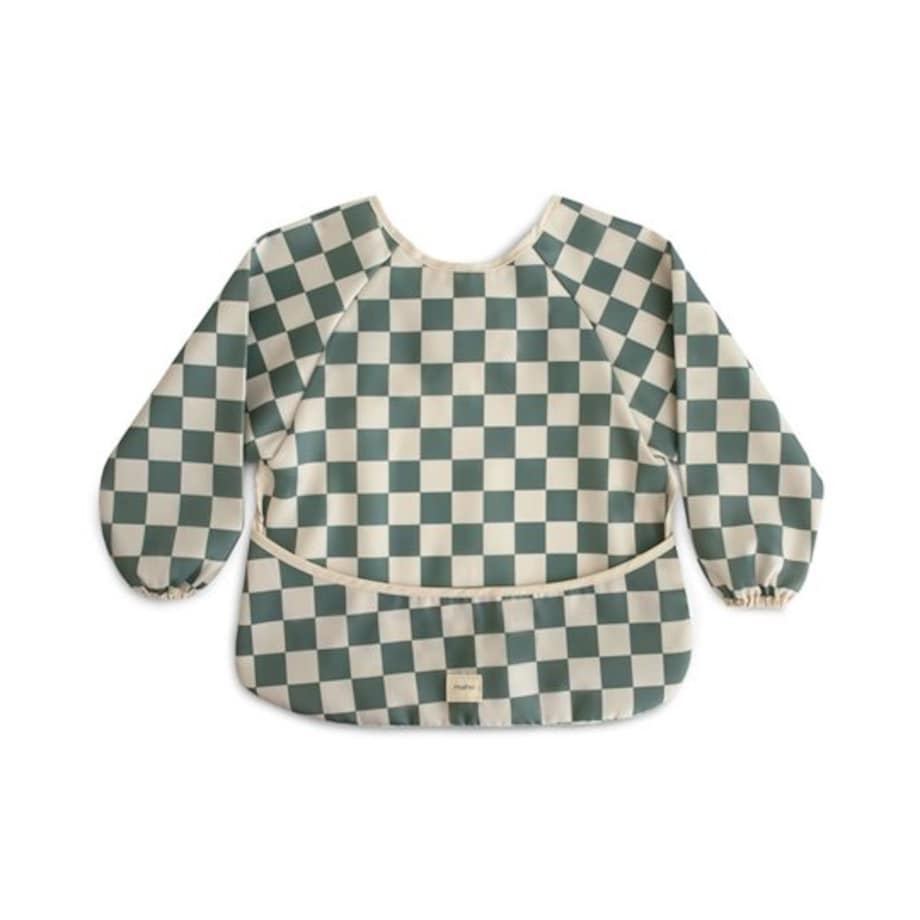 Mushie Śliniak z rękawami Olive Check