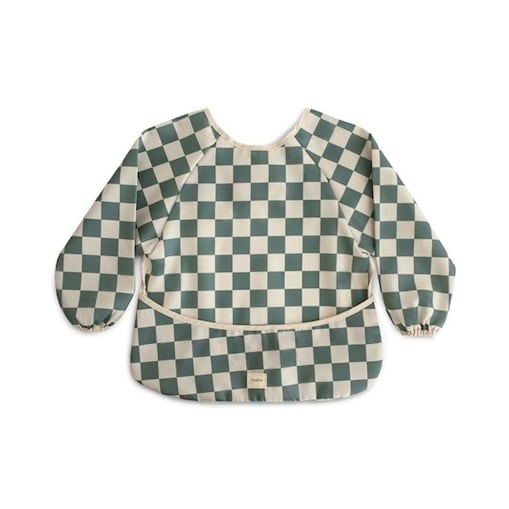 Mushie Śliniak z rękawami Olive Check