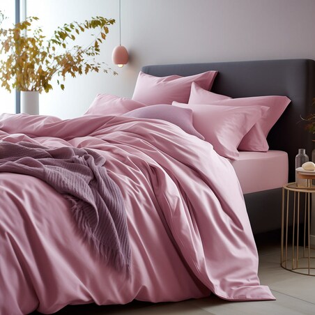 Poszewka satynowa 50x60 kolor Wrzos