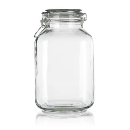 SŁOIK SZKLANY z klipsem hermetyczny na przetwory ogórki weki kapusta 3 L