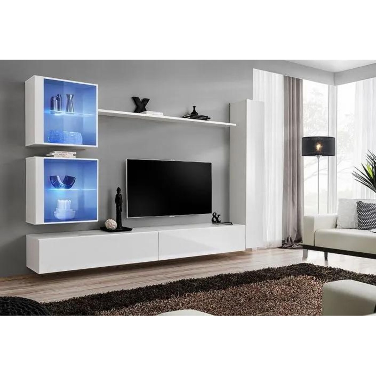 Witryna SWITCH WW3 wisząca-biały