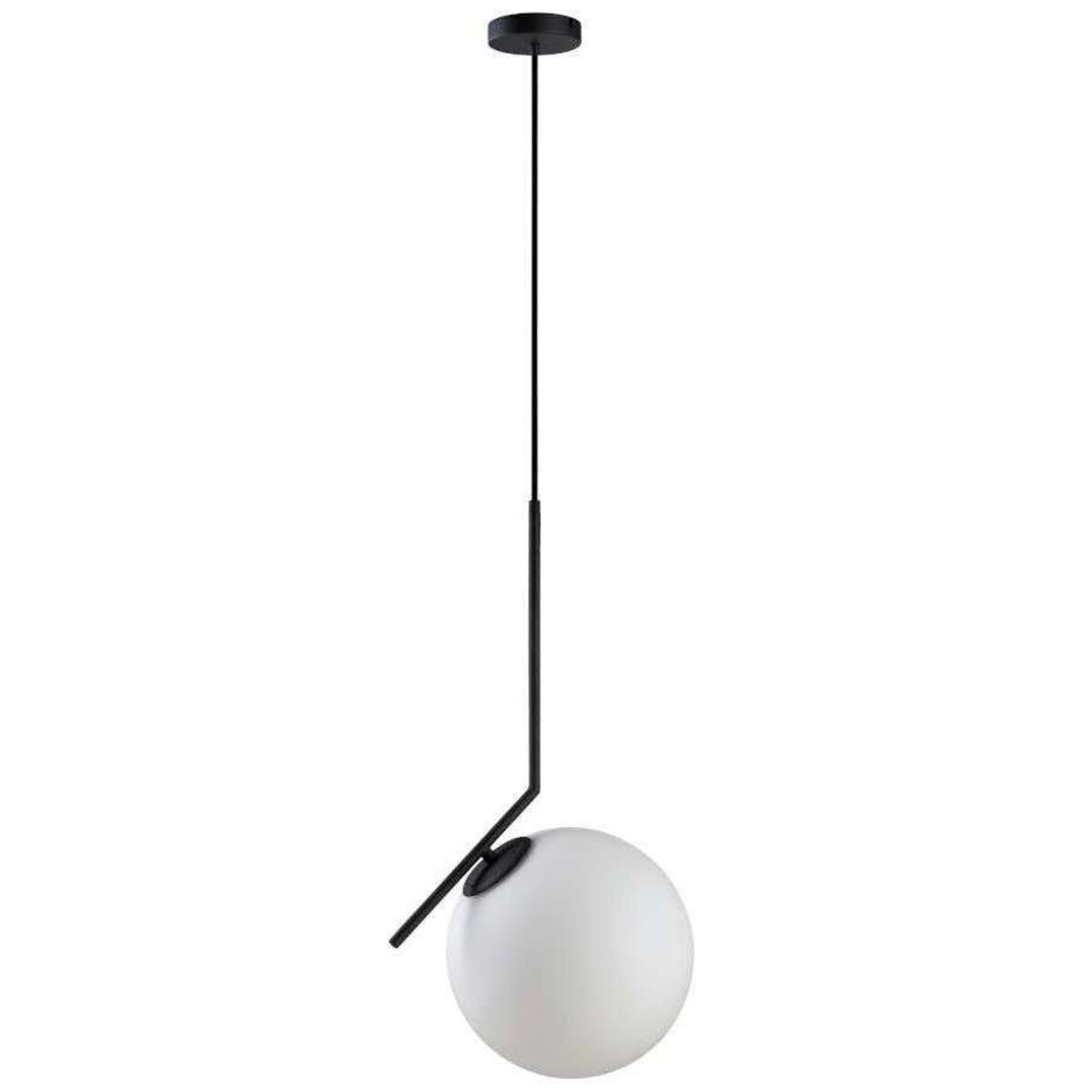 LAMPA wisząca CONDI MDM-7475/1-L-G MDECO modernistyczna OPRAWA szklany ZWIS kula ball mosiądz biała