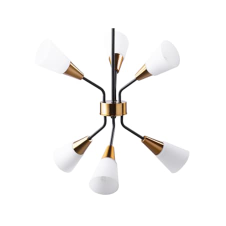 Lampa wisząca 6-punktowa szklana biało-złota AROYO VI