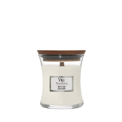 WoodWick świeca mała WHITE TEAK