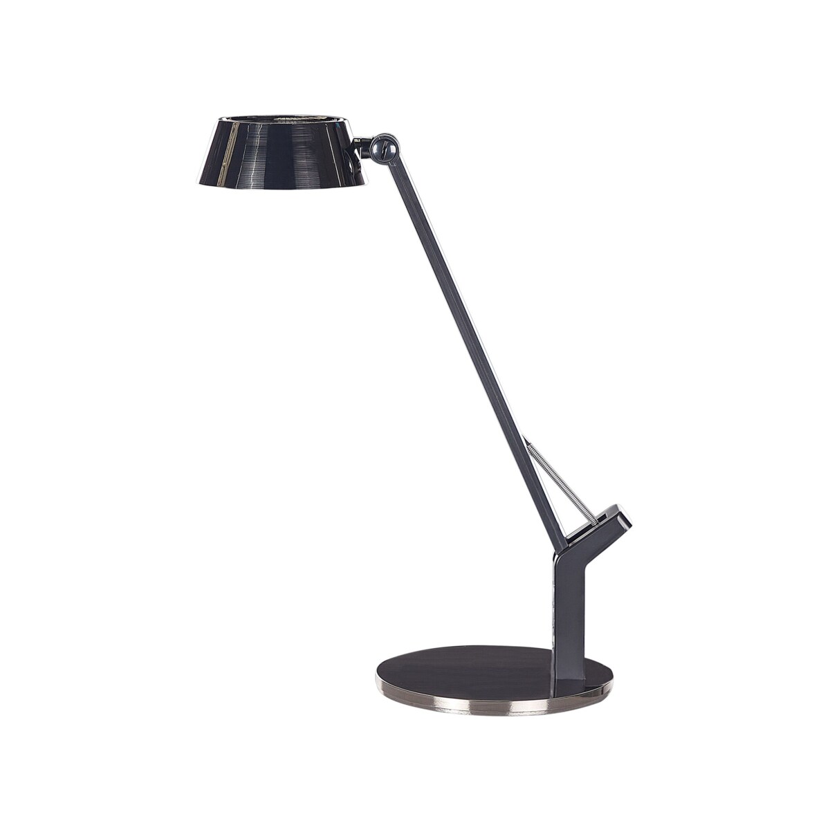 Lampa biurkowa LED metalowa z portem USB mosiężna CHAMAELEON