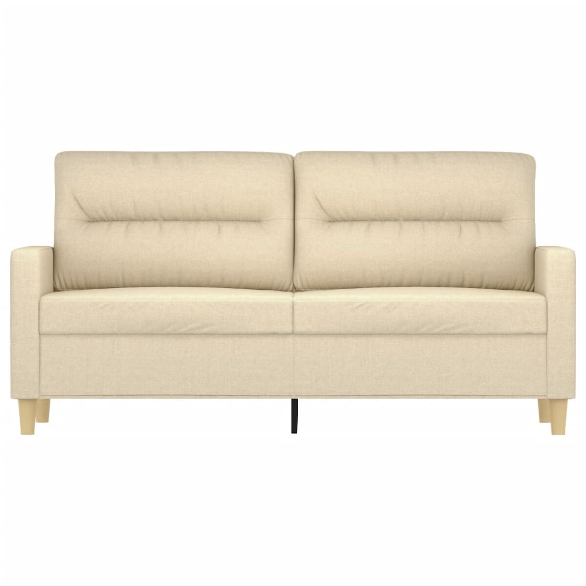 vidaXL 2-osobowa sofa, kremowa, 140 cm, tapicerowana tkaniną