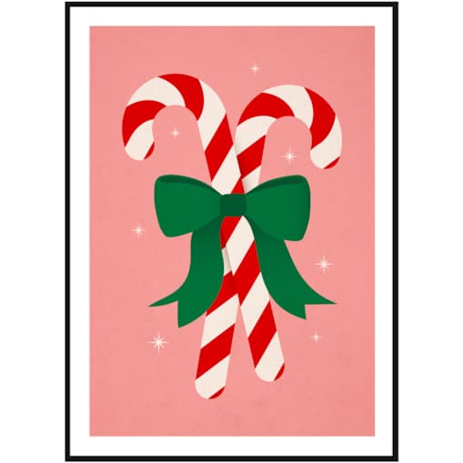 Poster Story, Plakat, Obraz - Świąteczne Lizaki, wymiary 30 x 42 cm