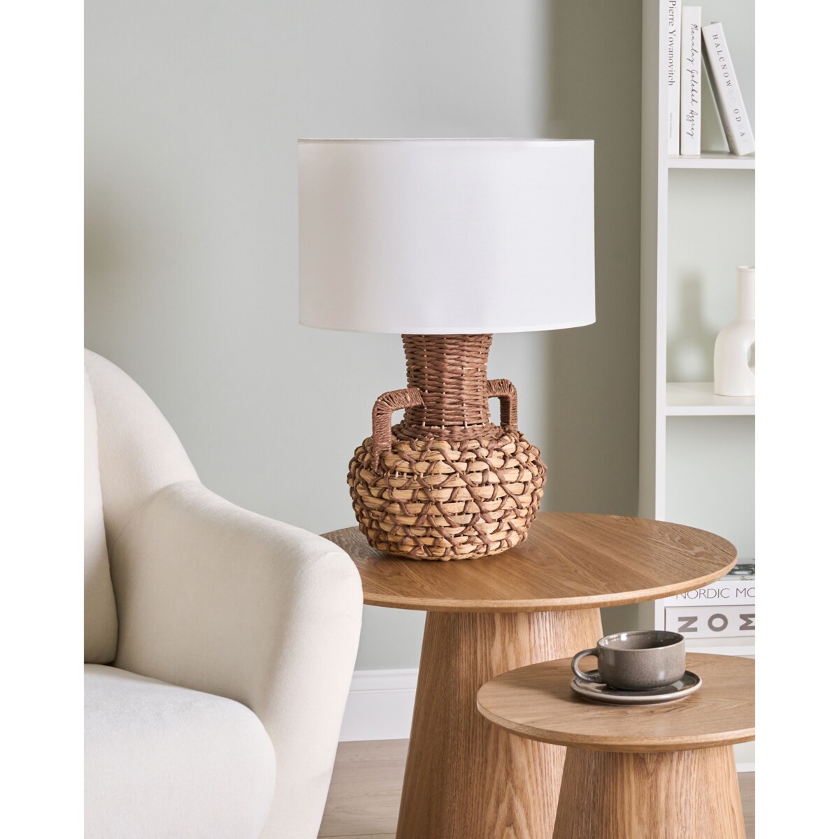 Lampa stołowa RENARD Papierowa plecionka Naturalny